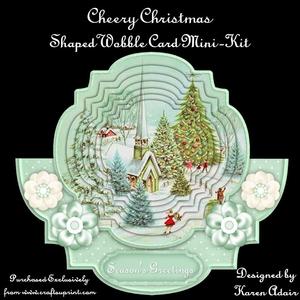 Cheery Christmas - Shaped Wobble Card Mini-kit