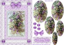 Wisteria 'n Lace Pyramid Card Front
