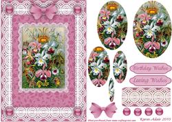 Orchids 'n Lace Pyramid Card Front