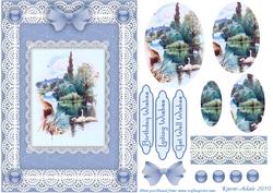 Swan Lake 'n Lace Pyramid Card Front