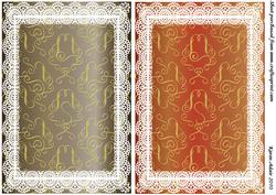 Lace Card Fronts/frames Swirls 4