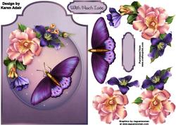 Summer Blooms Shaped Card Front with Step by Step