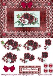 Pansies 'n Lace Step by Step Card Front