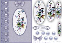 Forget Me Nots A5 Pyramid Card Front