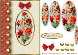 Red Carnation A5 Pyramid Card Front