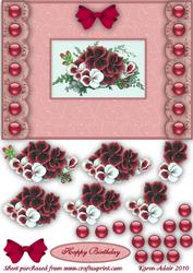 Pansies A5 Step by Step Card Front