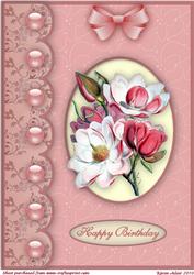 Magnolia A4 Card Front