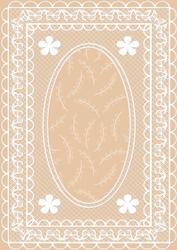 Butterfly Lace A4 Card Front in Peach