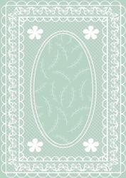 Butterfly Lace A4 Card Front in Aqua Blue