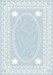 Butterfly Lace A4 Card Front in Blue