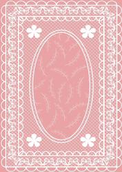 Butterfly Lace A4 Card Front in Blush Rose