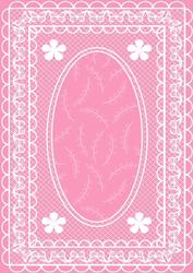 Butterfly Lace A4 Card Front in Bright Pink