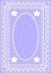 Butterfly Lace A4 Card Front in Sky Blue