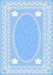 Butterfly Lace A4 Card Front in Turquoise
