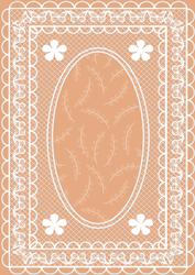 Butterfly Lace A4 Card Front in Orange