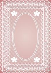 Butterfly Lace A4 Card Front in Pink Gradient