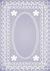 Butterfly Lace A4 Card Front in Blue Gradient
