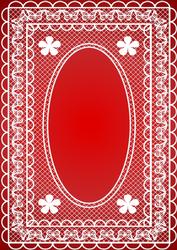 Butterfly Lace A4 Card Front in Red Gradient