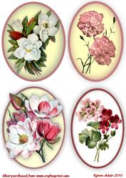 Floral Cameo Toppers