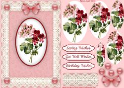 Floral Delight 'n Lace A5 Pyramid Card Front