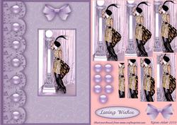 Art Deco Lady Waits - A5 Pyramid Card Front