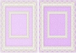 Lace Frame A5 Card Fronts - Floral 3