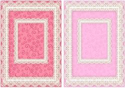 Lace Frame A5 Card Bases - Swirls 1