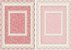 Lace Frame A5 Card Bases - Swirls 4