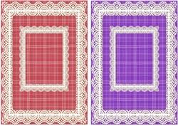 Lace Frame A5 Card Fronts - Plaids 1