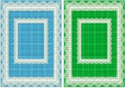 Lace Frame A5 Card Fronts - Plaids 3
