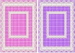 Lace Frame A5 Card Fronts - Plaids 4