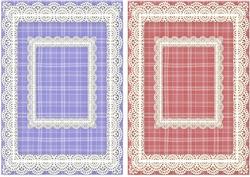 Lace Frame A5 Card Bases - Plaids 5