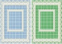 Lace Frame A5 Card Bases - Plaids 6