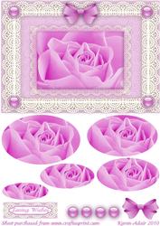 In the Pink 'n Lace A5 Pyramid Card Front