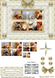 The Nativity 'n Lace Quadramid Card Front