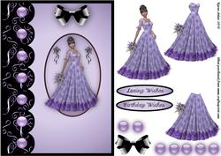 Pretty in Lilac A5 Step by Step Card Front
