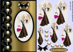 Art Deco Mirror Image A5 Pyramid Card Front