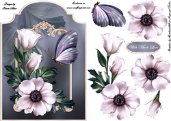 Blissful Blooms Screen Shaped Card Front with Step by Step