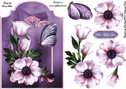 Blissful Blooms 2 Screen Shaped Card Front with Step by Step