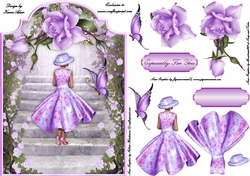 The Rose Grove - 3 - Screen Shaped Card Front with Step by Step