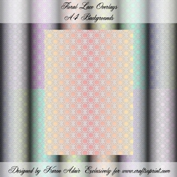 Floral Lace Overlays  - Background Paper Pack