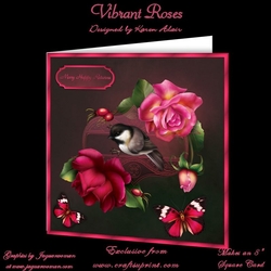 Vibrant Roses - 8 Square Card Mini-Kit