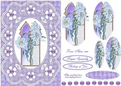 Church Window, Lilys 'n Lace A5 Pyramid Card Front