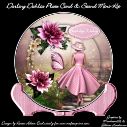 Darling Dahlia Plate Card & Stand Mini-Kit