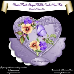 Pansies Wobble Card Mini-kit