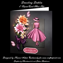 Dazzling Dahlia 8 Square Card Mini-Kit