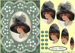 Vintage Beauty 'n Lace A5 Pyramid Card Front