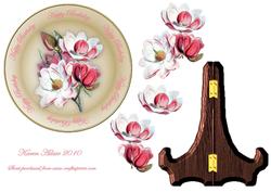 Magnolia Plate Card Step by Step and Stand