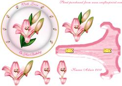 Lily Plate Sheet N Stand with Step by Step