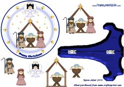 Children's Nativity Plate Card & Stand Step by Step